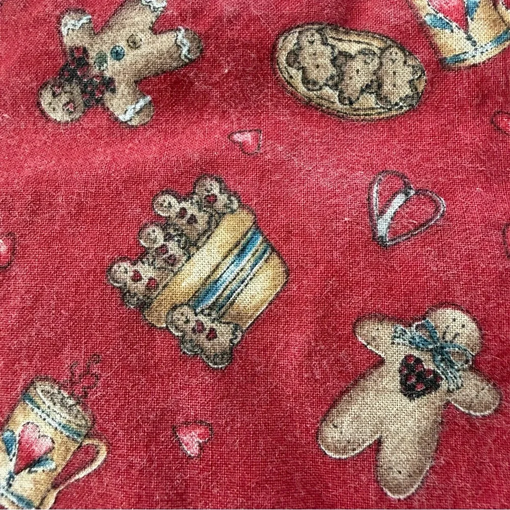 Vintage Handmade Patchwork Quilt – Red & White – 50” x 50” – Hand-Tied